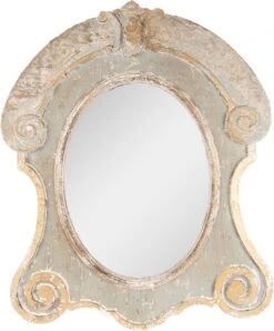 Spiegel 69x84 Cm Bruin Beige Hout Glas Grote Spiegel Wand Spiegel Muur Spiegel